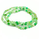 Chrysoprase AA, fasettikristalliranneke 4mm