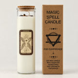 Self-confidence - Magical candle with tiger eye &amp; cinnamon for rituals &amp; spells