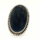 Lava, oval silverring med filigranram