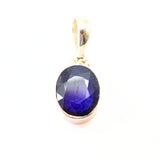 Sapphire cabochon oval pendant