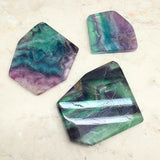 Fluorite crystal slab