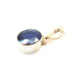 Sapphire cabochon oval pendant