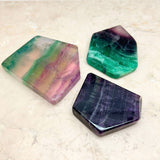 Fluorite crystal slab