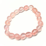 Rosenkvarts trumlat armband AA