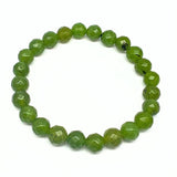 Jade, faceted bracelet 8 mm