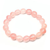 Rosenkvarts trumlat armband AA