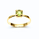 Peridot ring i guld vermeil