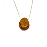 Picture jasper, landscape jasper, small tumbled pendant with hole
