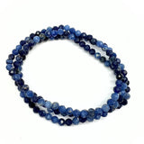 Sodalit från Brasilien, fasettslipat armband 4mm
