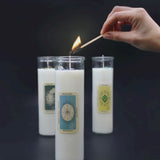 Renande - Magiskt ljus med vit jaspis, salvia & pepparmint för ritualer & besvärjelser