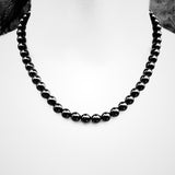 Citrin halsband 8 mm pärlor