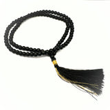 Onyx Mala halsband med 6 mm pärlor