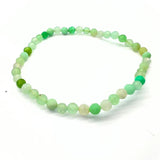 Chrysoprase AA, fasettikristalliranneke 4mm