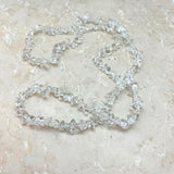 Rock crystal chips necklace approx. 90 cm