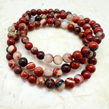 Jaspis poppy armband röda pärlor 6 mm