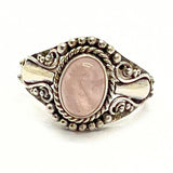 Rosenkvarts, ring silver filigran