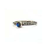 Labradorit, silverring med filigran silverring