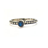 Labradorit, silverring med filigran silverring