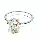 Pakimer / herkimer diamant ring i silver