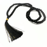 Onyx Mala halsband med 6 mm pärlor