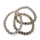 Smoky quartz, bracelet with 8 mm A quality beads