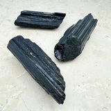 Black tourmaline, raw crystal different sizes