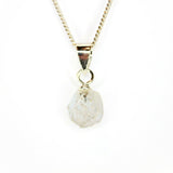 Herkimer diamond natural crystal in silver-plated setting - RAW