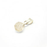 Herkimer diamond natural crystal in silver-plated setting - RAW