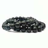 Agat svart, armband 8 mm