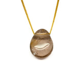 Smoky quartz, small tumbled pendant with a hole