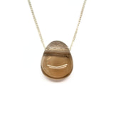 Smoky quartz, small tumbled pendant with a hole