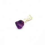 Natural amethyst crystal in silver-plated setting - RAW