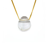 Rock crystal, small tumbled pendant with drilled hole