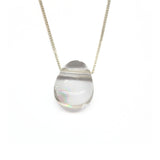 Rock crystal, small tumbled pendant with drilled hole
