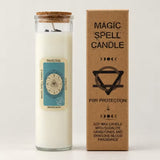 Protection - Magical candle with sodalite &amp; dragon's blood for rituals &amp; spells