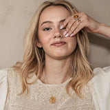 Citrine necklace with silver or gold-plated chain