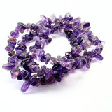 Amethyst, chip bracelet with elastic thread
