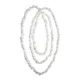 Rock crystal chips necklace approx. 90 cm