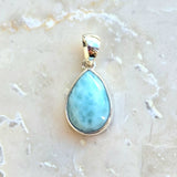 Larimar droppe slät kant
