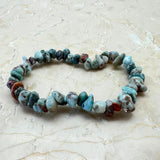 Larimar chip bracelet