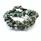 Larimar chip bracelet