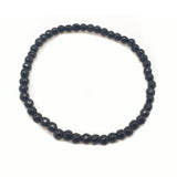 Onyx, armband med runda fasetterade pärlor