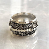 Silverring filigran konvex form