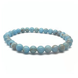 Angelite, bracelet round 6 mm beads