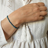 Fluorit lila, fasettslipat armband 2-3 mm
