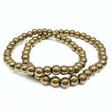 Pyrit polerad armband 6 mm i 2 storlekar