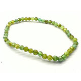 Peridot, fasettslipat armband 4 mm