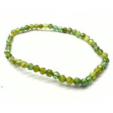 Peridot, fasettslipat armband 4 mm