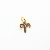 Aries symbol, pendant in gold-plated silver small