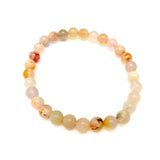 Flower agate bracelet 6 mm
